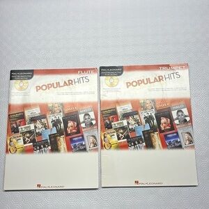 Hal Leonard Instrumental Play Along Popular Hits for Flute and Trumpet